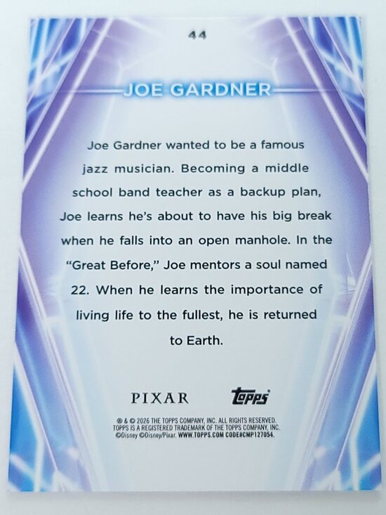 2026 Topps Disney Neon Hobby Pack Joe Gardner Topps 2026 Disney Neon Holo Parallel Refractor Limited 069/150